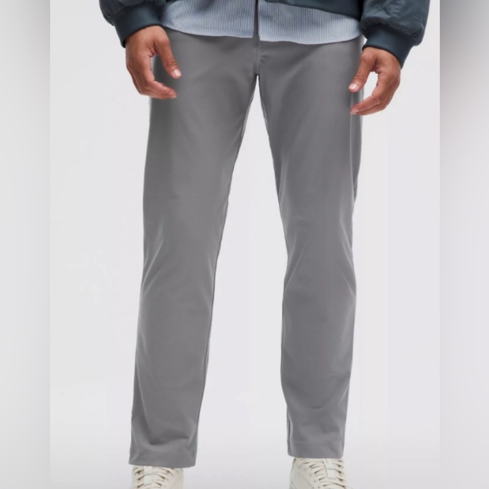 New Lululemon Athletica ABC Classic Fit 5 Pocket Warpstreme Gray Pants 36 X 32